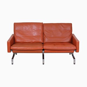 Kold Christensen with Cognac Leather Pk-31/2 Sofa by Poul Kjærholm, 1970s-MTD-1400836