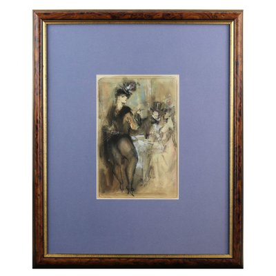 Konstantin Ivanovich Rudakov, Variety Show Dancer, 1980s, Pastel on Paper, Framed-WMV-1767220