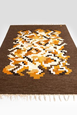 Korall Brun Rug by Erik Lundberg for Vävaregården, Sweden-SC-1126581