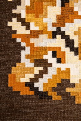 Korall Brun Rug by Erik Lundberg for Vävaregården, Sweden-SC-1126581