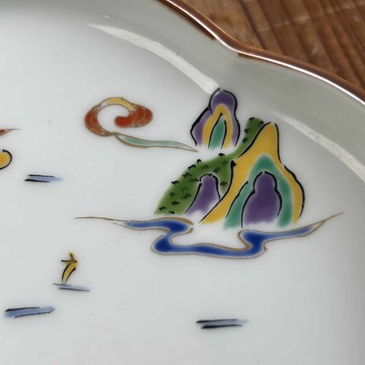 Kozara Porcelain Plates attributed to Shobido Honten & Arita Yaki, 1950s, Set of 5-DWL-2035419