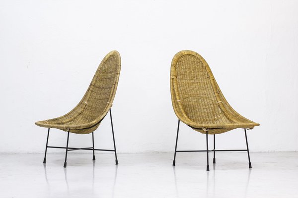 Kraal Chairs by Kertsin Hörlin Holmqvist for Nordiska Kompaniet, 1950s, Set of 2-KO-635169