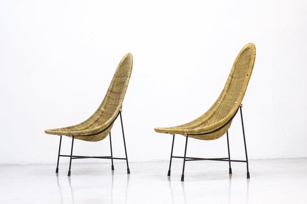 Kraal Chairs by Kertsin Hörlin Holmqvist for Nordiska Kompaniet, 1950s, Set of 2-KO-635169