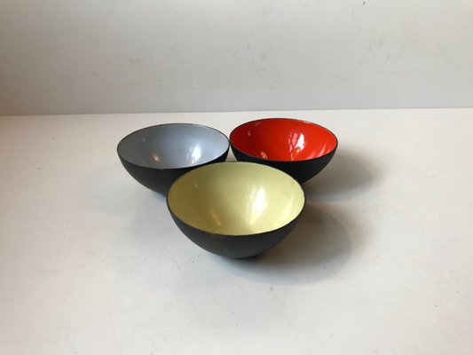 Krenit Bowls by Herbert Krenchel for Torben Ørskov, 1950s, Set of 3-LCR-572083