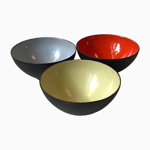 Krenit Bowls by Herbert Krenchel for Torben Ørskov, 1950s, Set of 3-LCR-572083