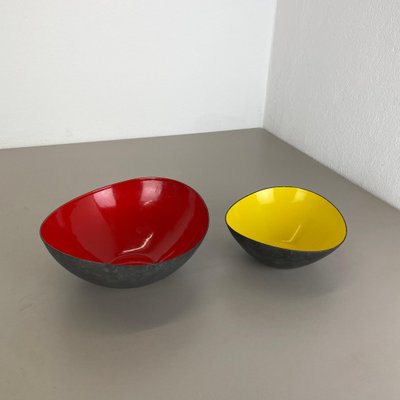 Krenit Metal Bowls attributed to Herbert Krenchel for Ørskov, Torben, Denmark, 1950s, Set of 2-QZ-1776495