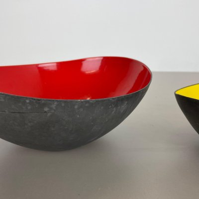 Krenit Metal Bowls attributed to Herbert Krenchel for Ørskov, Torben, Denmark, 1950s, Set of 2-QZ-1776495