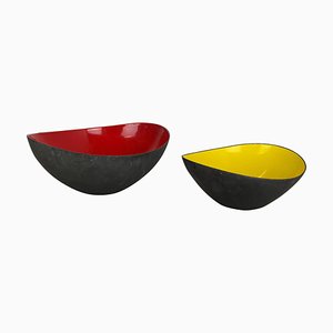 Krenit Metal Bowls attributed to Herbert Krenchel for Ørskov, Torben, Denmark, 1950s, Set of 2-QZ-1776495