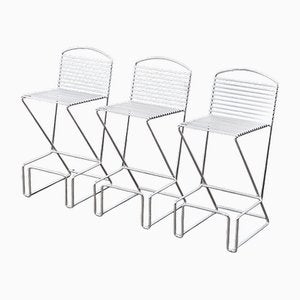 Kreuzschwinger Bar Stools by Till Behrens for Schublach Germany, 1980s, Set of 3-BPT-1706539