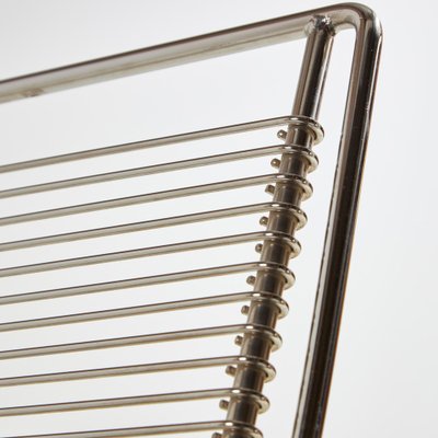 Kreuzschwinger Steel Chairs by Till Behrens for Schlubach, 1980s, Set of 6-CI-1813029