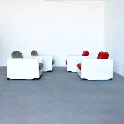 Kubile Lounge Chairs by Ico Parisi for MIM, 1960s, Set of 4-JQO-865126