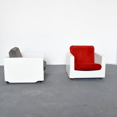 Kubile Lounge Chairs by Ico Parisi for MIM, 1960s, Set of 4-JQO-865126