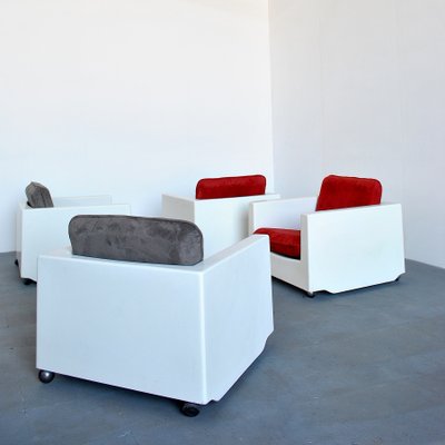 Kubile Lounge Chairs by Ico Parisi for MIM, 1960s, Set of 4-JQO-865126