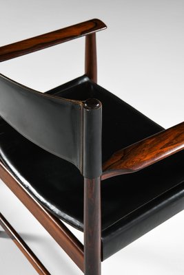 Kurt ØstervDining Chairs in Rosewood and Leather attributed to Kurt Østervig, Denmark, 1960s, Set of 8-SC-2022144