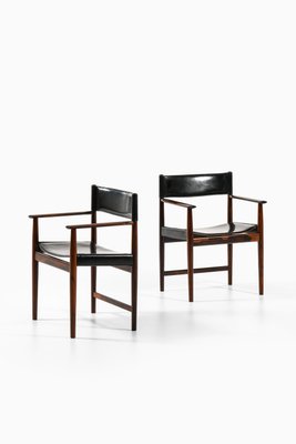 Kurt ØstervDining Chairs in Rosewood and Leather attributed to Kurt Østervig, Denmark, 1960s, Set of 8-SC-2022144