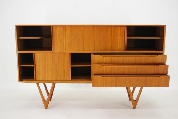 Kurt Ostervig Teak Highboard, Denmark, 1960s-TZ-1350683