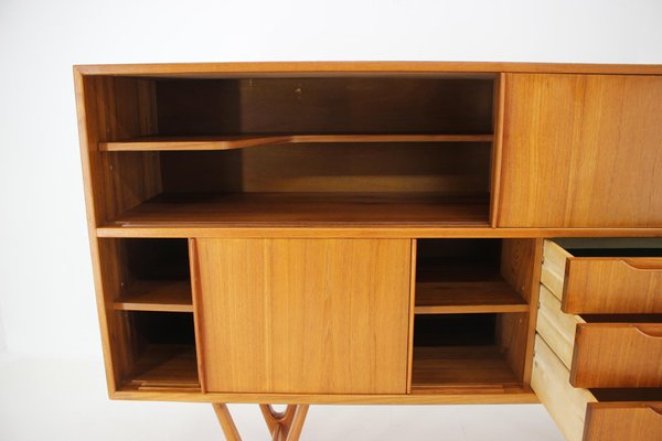 Kurt Ostervig Teak Highboard, Denmark, 1960s-TZ-1350683