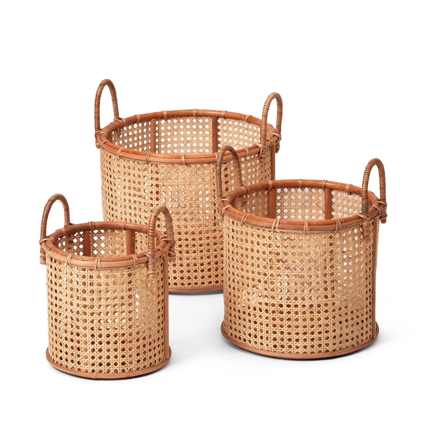 Wick Basket Rattan Set of 3 by Stori #Natural