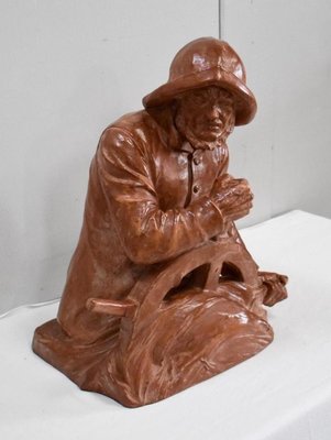 L. Morice, Terracotta Bust, Fisherman at the Helm-RVK-870143