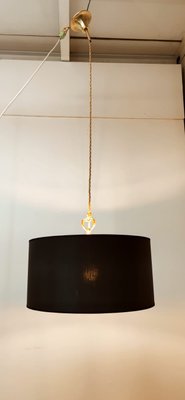 Lackfolie with Gold Interior Silk Cord Suspension Light-QLH-1175091