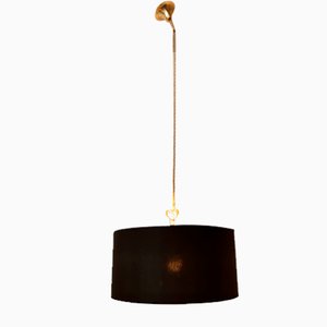 Lackfolie with Gold Interior Silk Cord Suspension Light-QLH-1175091