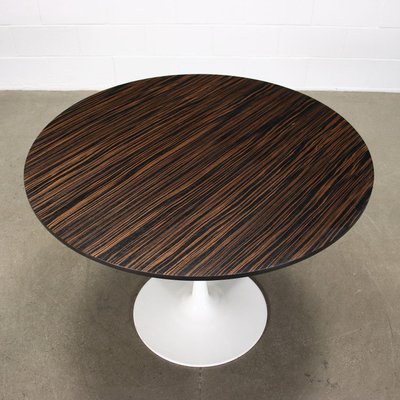 Lacquered Alluminium Rosewood Round Table, Italy-VMM-1191608