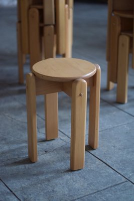 Lacquered Beech Stools, 1960s, Set of 20-LA-1756353