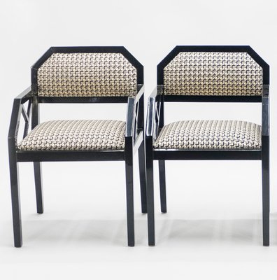 Lacquered Dining Chairs by Jean Claude Mahey for Maison Roméo, Paris, 1970s, Set of 2-YJA-726646