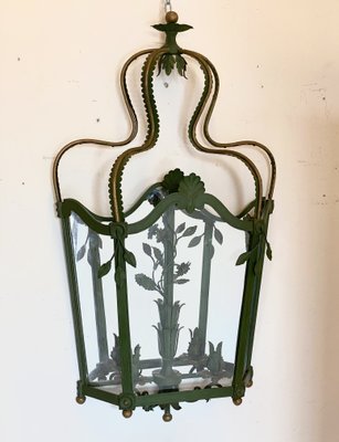 Lacquered Iron Wall Lantern, 1940s-NPC-1324745