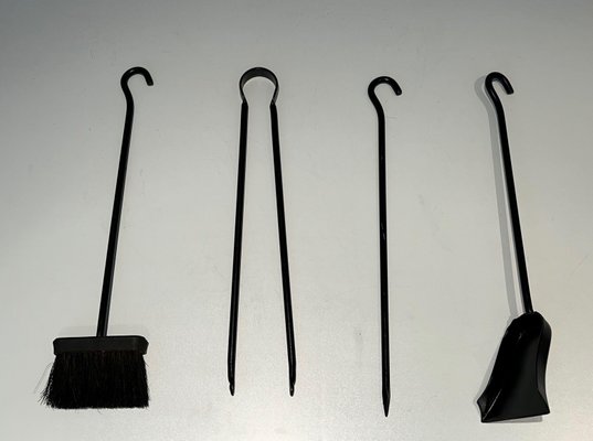 Lacquered Metal Fire Tools, 1970s, Set of 5-BA-1481510