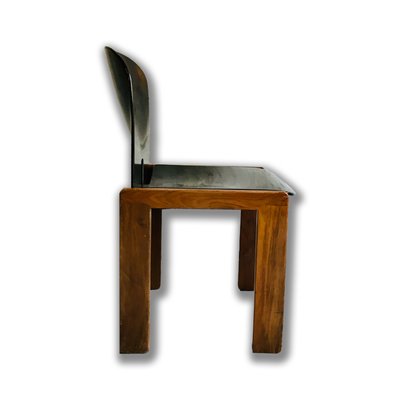 Lacquered Walnut Model 121 Dining Chairs by Tobia & Afra Scarpa for Cassina, 1967, Set of 4-RPH-602477