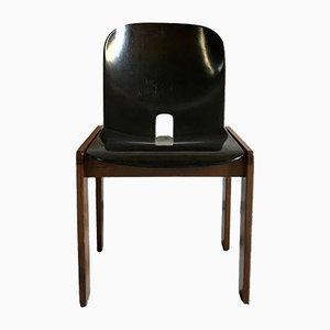 Lacquered Walnut Model 121 Dining Chairs by Tobia & Afra Scarpa for Cassina, 1967, Set of 4-RPH-602477