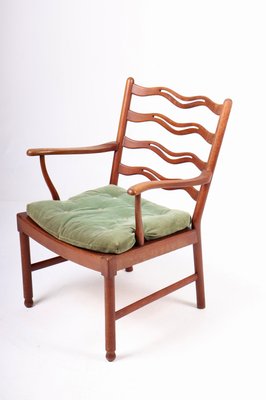 Ladder Back Lounge Chair by Ole Wanchen for Fritz Hansen, 1940s-FK-1183551