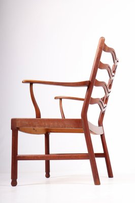 Ladder Back Lounge Chair by Ole Wanchen for Fritz Hansen, 1940s-FK-1183551