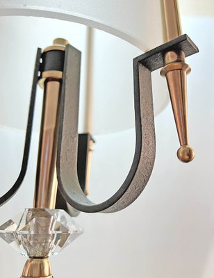 Lantern Hanging Light in Wrought Iron and Bronze, 1940s-AWH-1450795