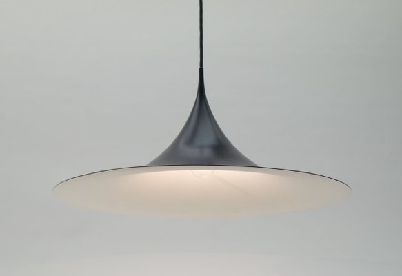 Larbe Black Semi Pendant Lamp by Claus Bonderup & Torsten Thorup for Fog & Mørup, 1970s-KQB-620737