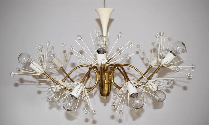 Large 12-Arm Pyra Snowflake Chandelier by Emil Stejnar for Rupert Nikoll, 1950s-VA-724769