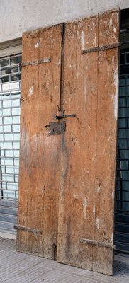 Large 17th Century Louis XIV Double Door with Signs and Traces of Lacquering Decorations, Italy-RAQ-2033394