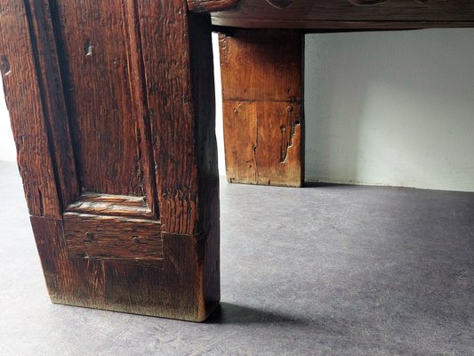 Large 17th Century Panelled Oak Coffer-NV-1324759