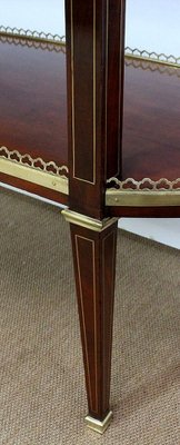 Large 18th Century Louis XVI Style Mahogany and Marble Console Table-RVK-963048