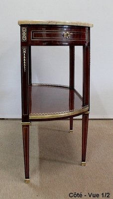 Large 18th Century Louis XVI Style Mahogany and Marble Console Table-RVK-963048