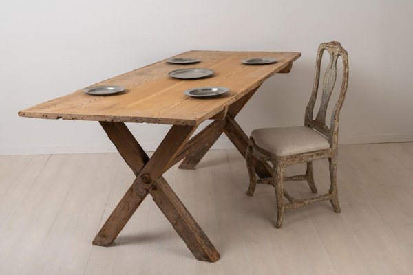 Large 18th Century Swedish Pine Table-MJF-931295