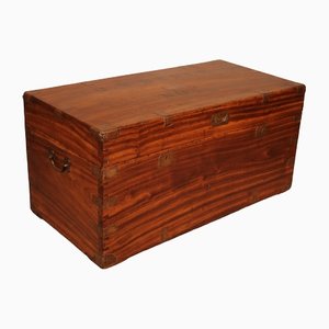 Large 19th Century Camphor Wood Campaign Chest-HPU-1420611