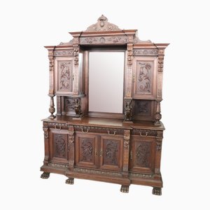 Large 19th Century Carved Walnut Sideboard-DCO-1742421