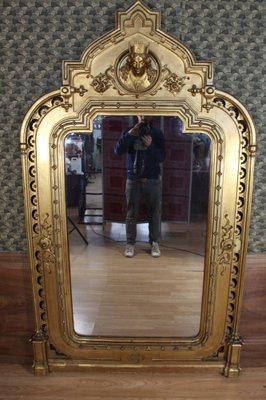 Large 19th Century Gothic Style Mirror, 1850-KMQ-2040937