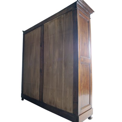 Large 19th Century Neoclassical Solid Walnut Cabinet-NJV-568955