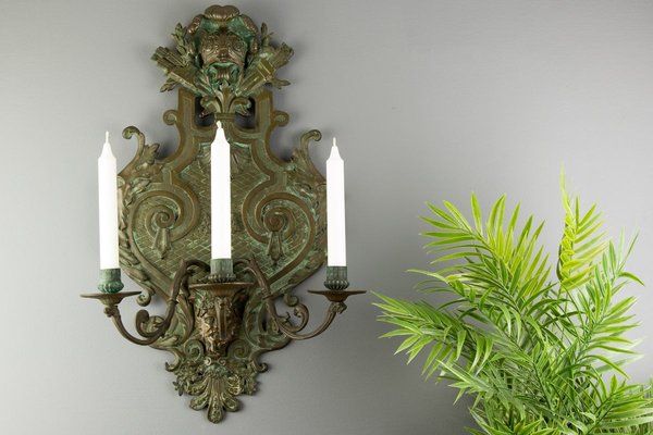 Large 19th Century Neoclassical Style Bronze Wall Light-KEG-700707