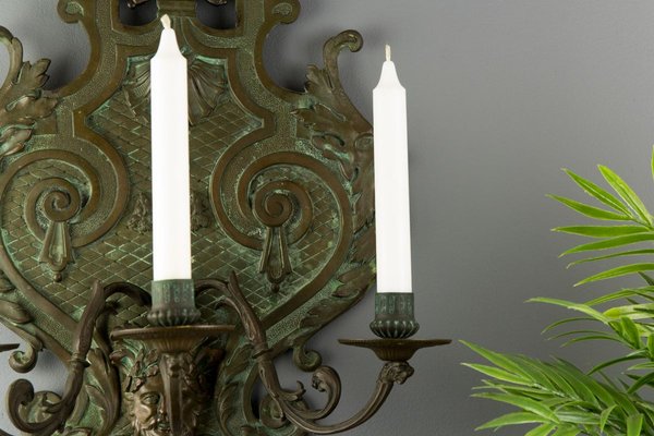 Large 19th Century Neoclassical Style Bronze Wall Light-KEG-700707