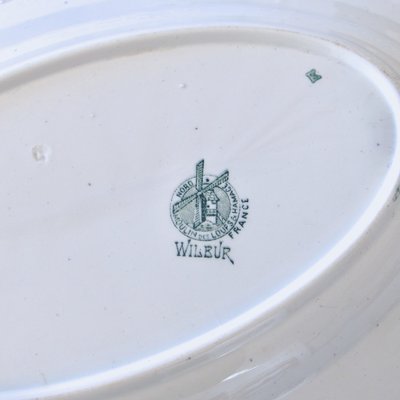 Large 19th Century Oval Dish Iron Earth Wilbur Moulin Des Loups, 1890s-SHG-2021852