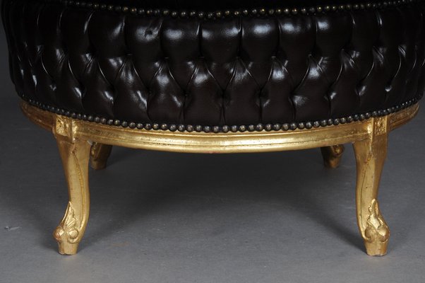 Large 20th Century Chesterfield Style Stool-FLW-1401786